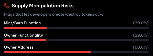 Supply Manipulation Mechanism on 100 ERC20 Tokens.