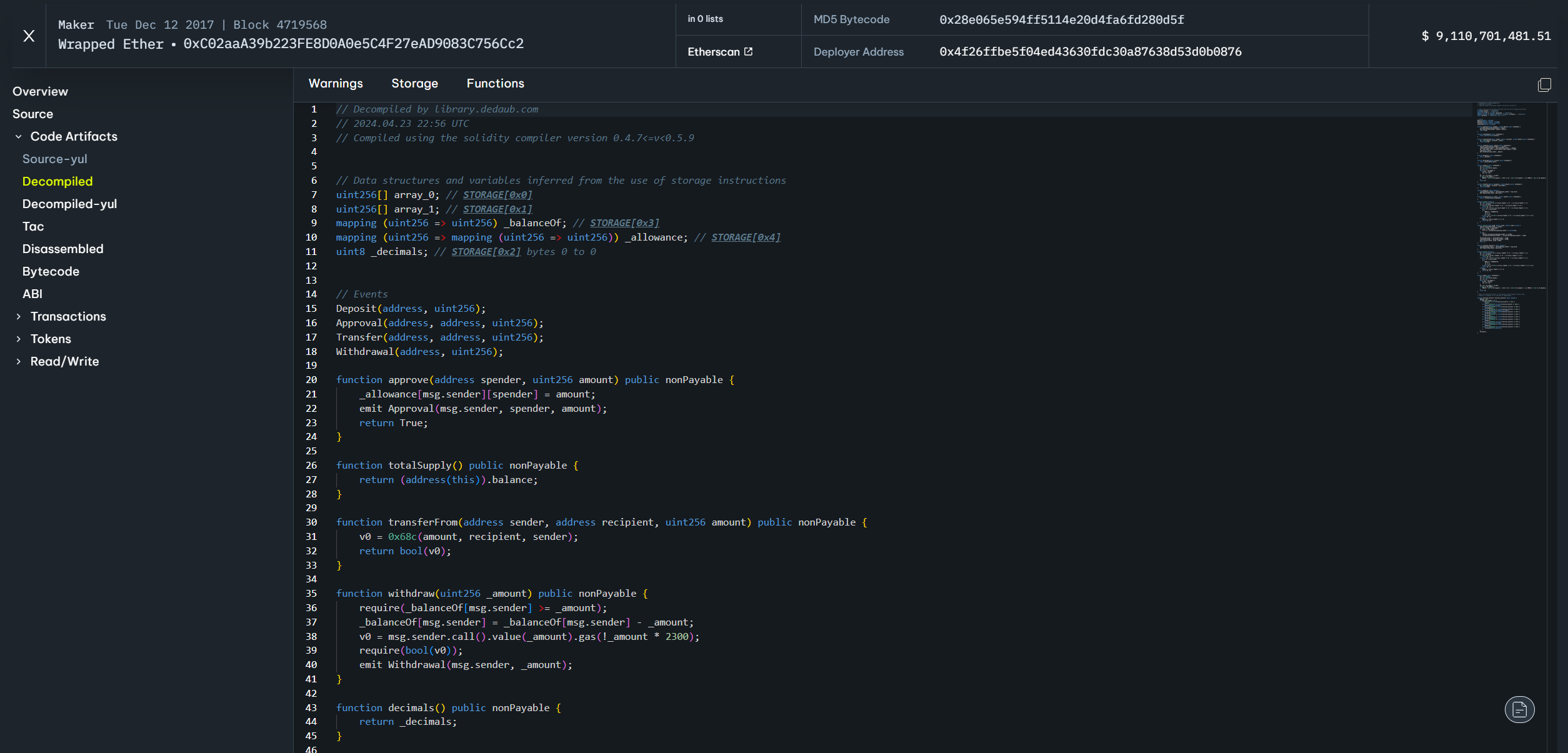 Decompiled Section