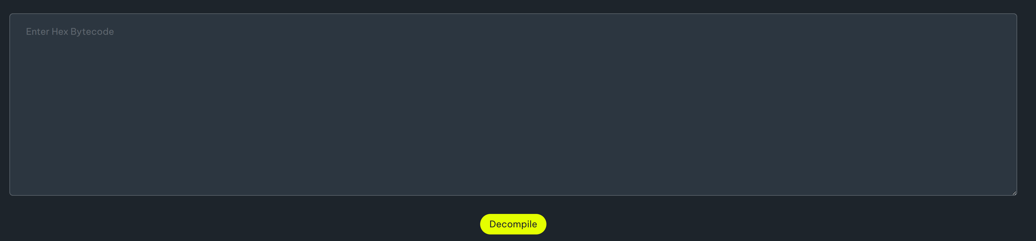 Bytecode Input
