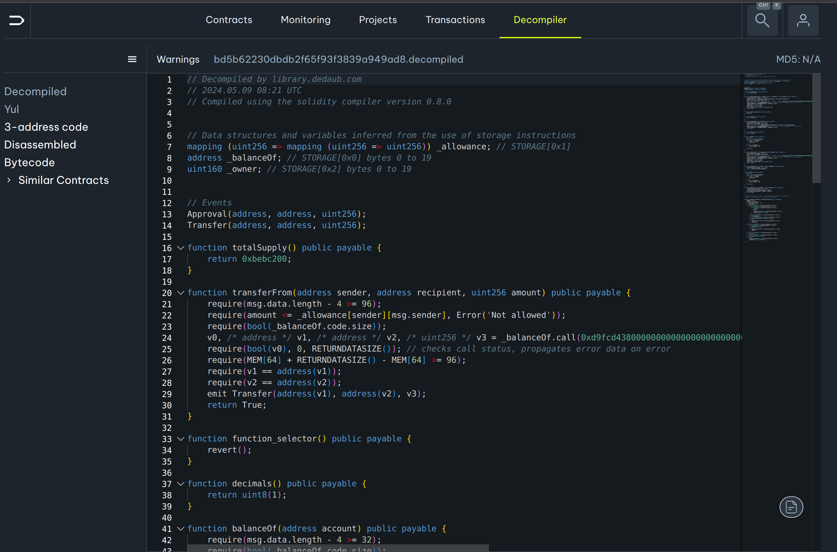 Decompiled Code