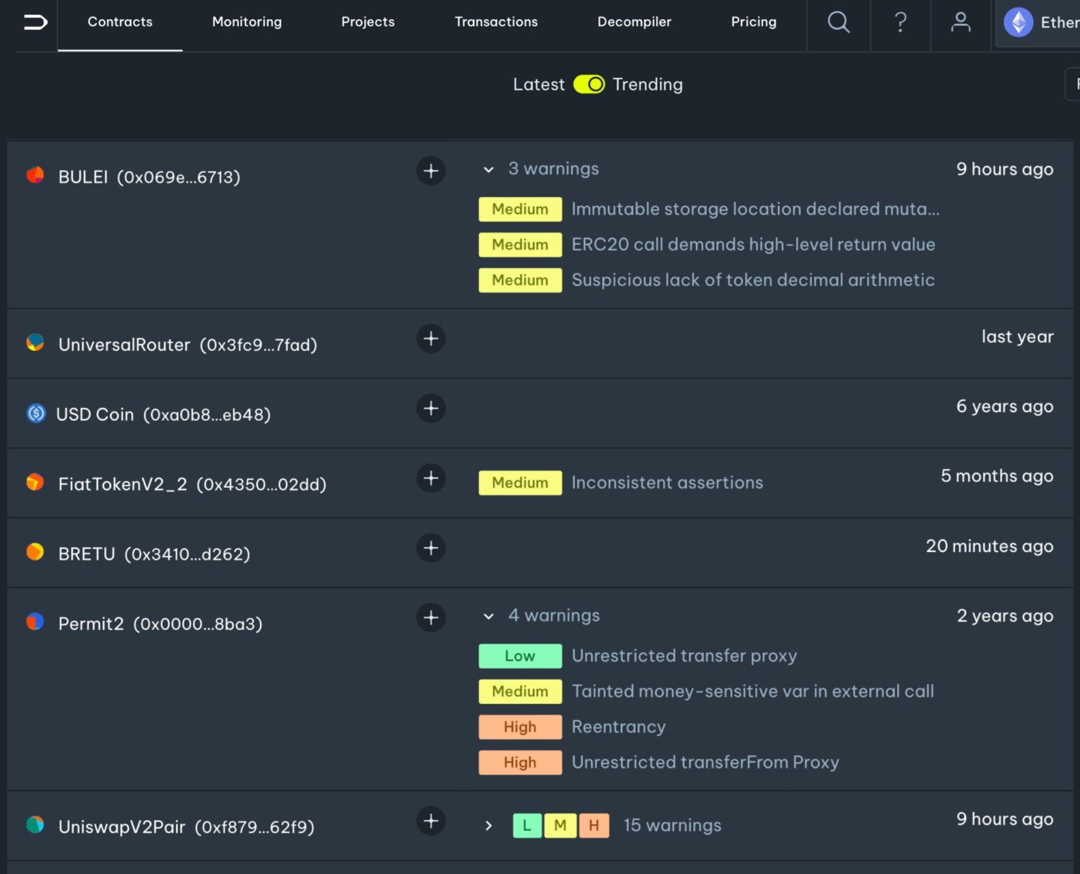 Static Analysis feature
